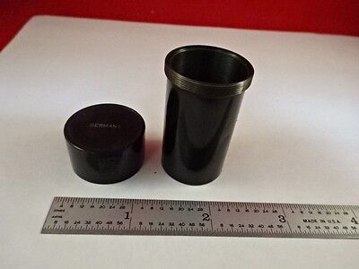 EMPTY ANTIQUE MICROSCOPE OBJECTIVE CONTAINER 50 GERMANY AS IS #K8-C-05