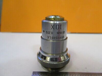 BAUSCH LOMB 10X OBJECTIVE LENS MICROSCOPE PART OPTICS AS PICTURED P6-A-109