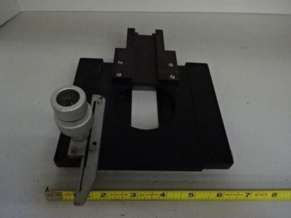 FOR PARTS MICROSCOPE STAGE SPECIMEN TABLE MICROMETER XY UNKNOWN AS IS #TC1-H