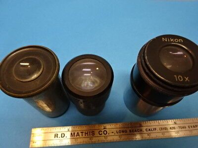 FOR PARTS LOT EYEPIECES [dirty, scratch, chips] MICROSCOPE PART AS IS #90-65