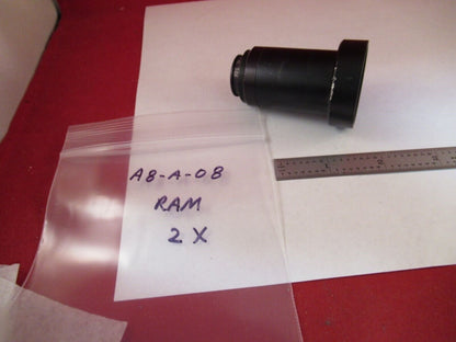 FOR PARTS RAM OPTICAL OBJECTIVE 2.0X MICROSCOPE PART OPTICS AS IS &A8-A-08