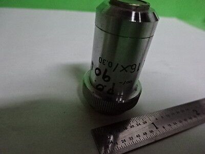 MICROSCOPE PART OBJECTIVE LEITZ WEZLAR GERMANY PL 16X INFINI OPTICS AS IS #AE-14