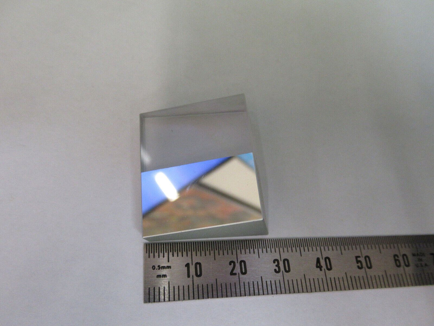 OPTICAL glass prism half mirror OPTICS AS PICTURED &W5-B-85