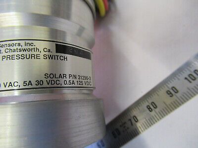 AIRCRAFT PRESSURE SWITCH CCS CUSTOM CONTROL SOLAR 31296-3 AS PICTURED &FT-5-C