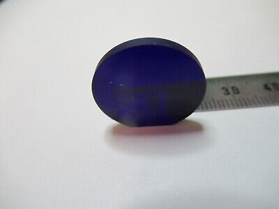 OPTICAL TRUNCATED GLASS BLUE FILTER OPTICS AS PICTURED &18-A-46