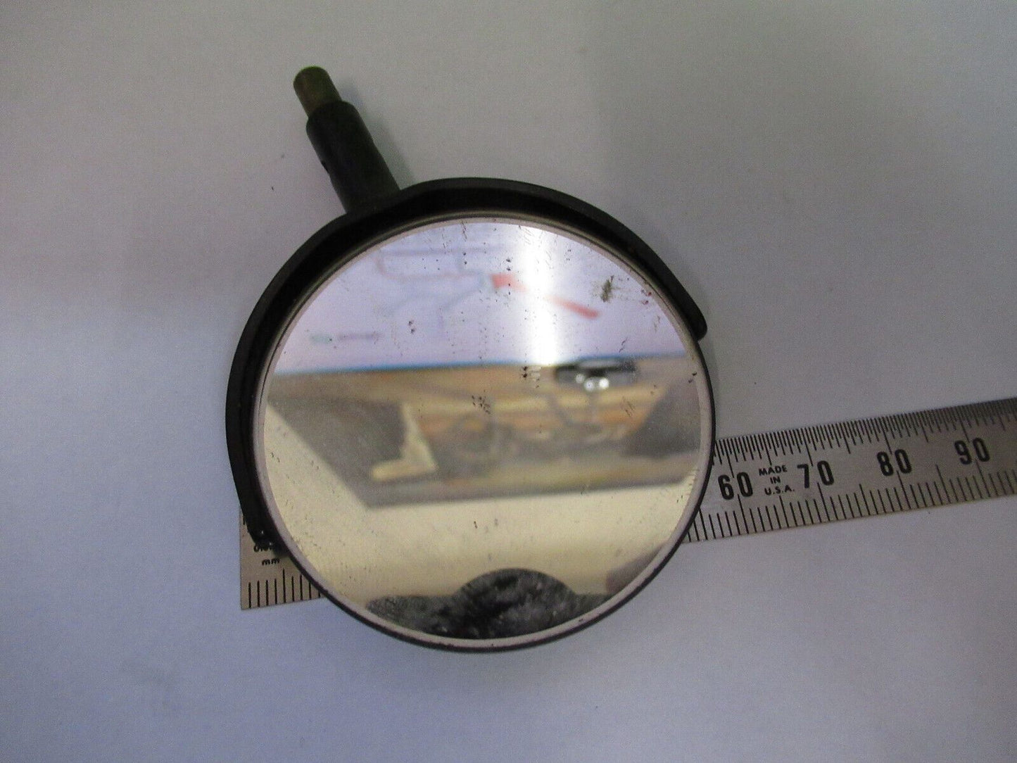 BAUSCH LOMB MIRROR CONCAVE & FLAT OPTICS MICROSCOPE PART AS PICTURED &P8-B-03