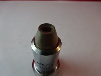 MICROSCOPE PART ZEISS GERMANY OBJECTIVE PH1 10X OPTICS AS IS #88-48