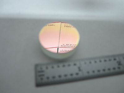 OPTICAL DICHROIC ROUND MIRROR [dot on back side] LASER OPTICS AS IS BIN#R8-31