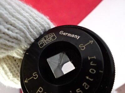 FOR PARTS CARL ZEISS GERMANY POLARIZER POLARYSATOR OPTICS AS PICTURED &94-A-02