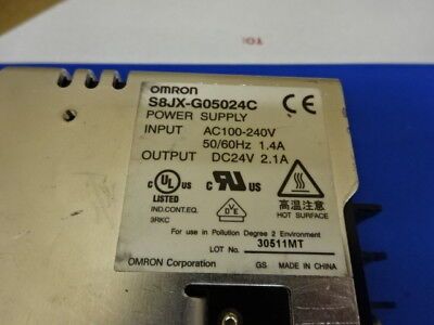 OMRON JAPAN S8JX-G05024C POWER SUPPLY DC 24V 2.1A CONTROL SYSTEMS AS IS #89-94