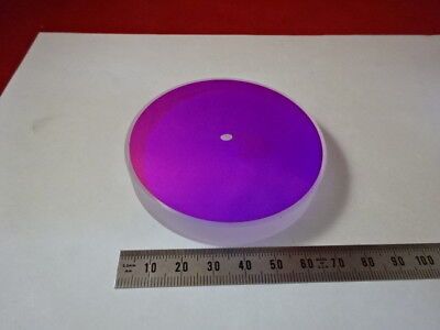 OPTICAL FLAT FUSED SILICA 3" DIA DICHROIC MIRROR HOLLOWED LASER OPTICS &6-A-29B