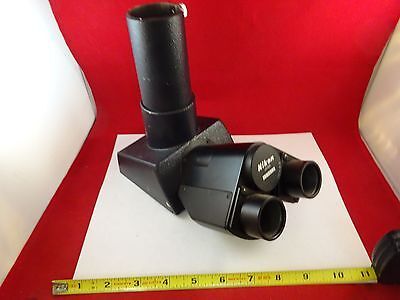 MICROSCOPE PART NIKON JAPAN TRINOCULAR HEAD OPTICS AS IS BIN#73-04