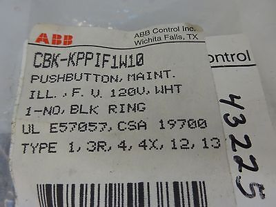 ABB CONTROL CBK-KPPIF1W0 PUSH BUTTON WHITE #P4-B-23