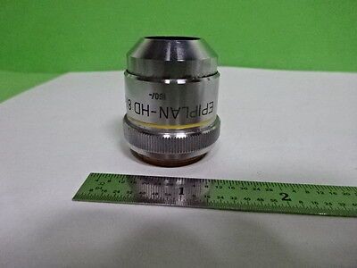 MICROSCOPE PART OBJECTIVE CARL ZEISS GERMANY EPIPLAN HD 8X OPTICS AS IS #4T-B-01