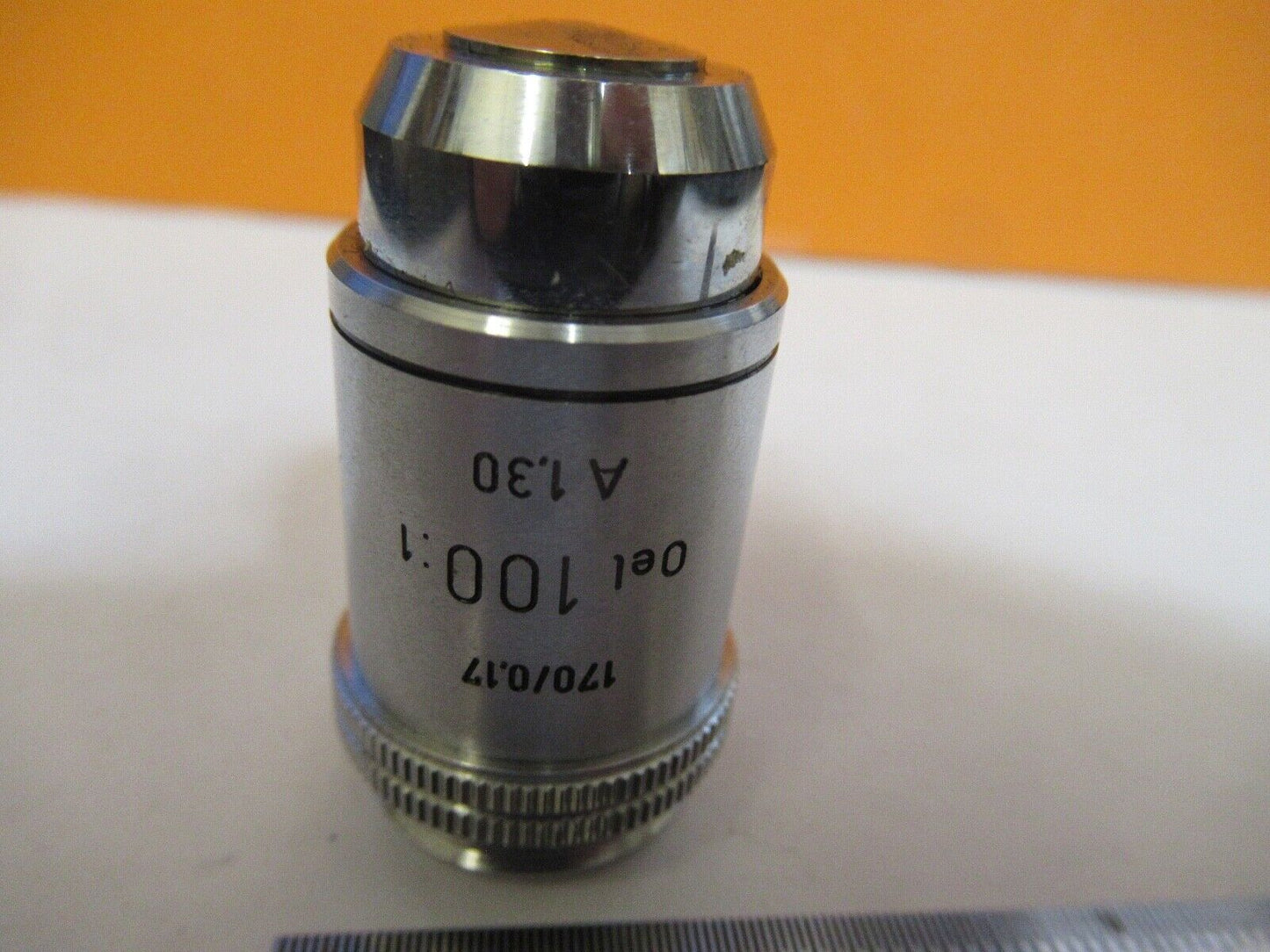 LEITZ WETZLAR 100X /170 OBJECTIVE LENS OPTIC MICROSCOPE PART AS PICTURED 1-DT-18