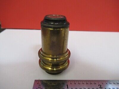 ANTIQUE BRASS HENRY CROUCH LONDON 2" OBJECTIVE MICROSCOPE AS PICTURED &Q1-A-10