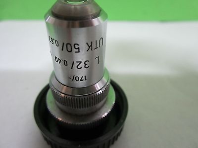 MICROSCOPE PART OBJECTIVE LEITZ GERMANY POL + IRIS UTK 32X AS IS OPTICS BN#S9-17