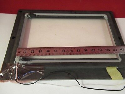 OPTICAL MIL SPEC GLASS WINDOW FRAME WITH ELECTRODES PHOTOCHROMIC OPTICS &FT-4-26