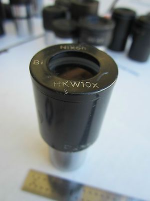 OPTICAL MICROSCOPE PART EYEPIECE NIKON JAPAN HKW10X BI OPTICS DWR#02