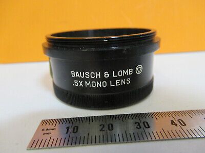 BAUSCH LOMB STEREO OBJECTIVE 0.5X 44mm DIA MICROSCOPE PART AS PICTURED #P3-A-10