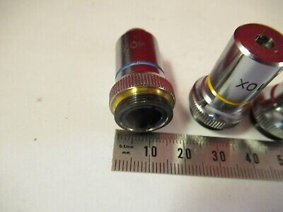 LOT 3 EA MINI OBJECTIVES OPTICS MICROSCOPE PART AS PICTURED &P7-B-02