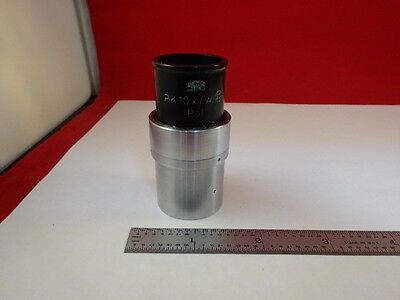 MICROSCOPE PART ZEISS GERMANY POLARIZER EYEPIECE PK10X POL OPTICS AS IS #T2-B-01