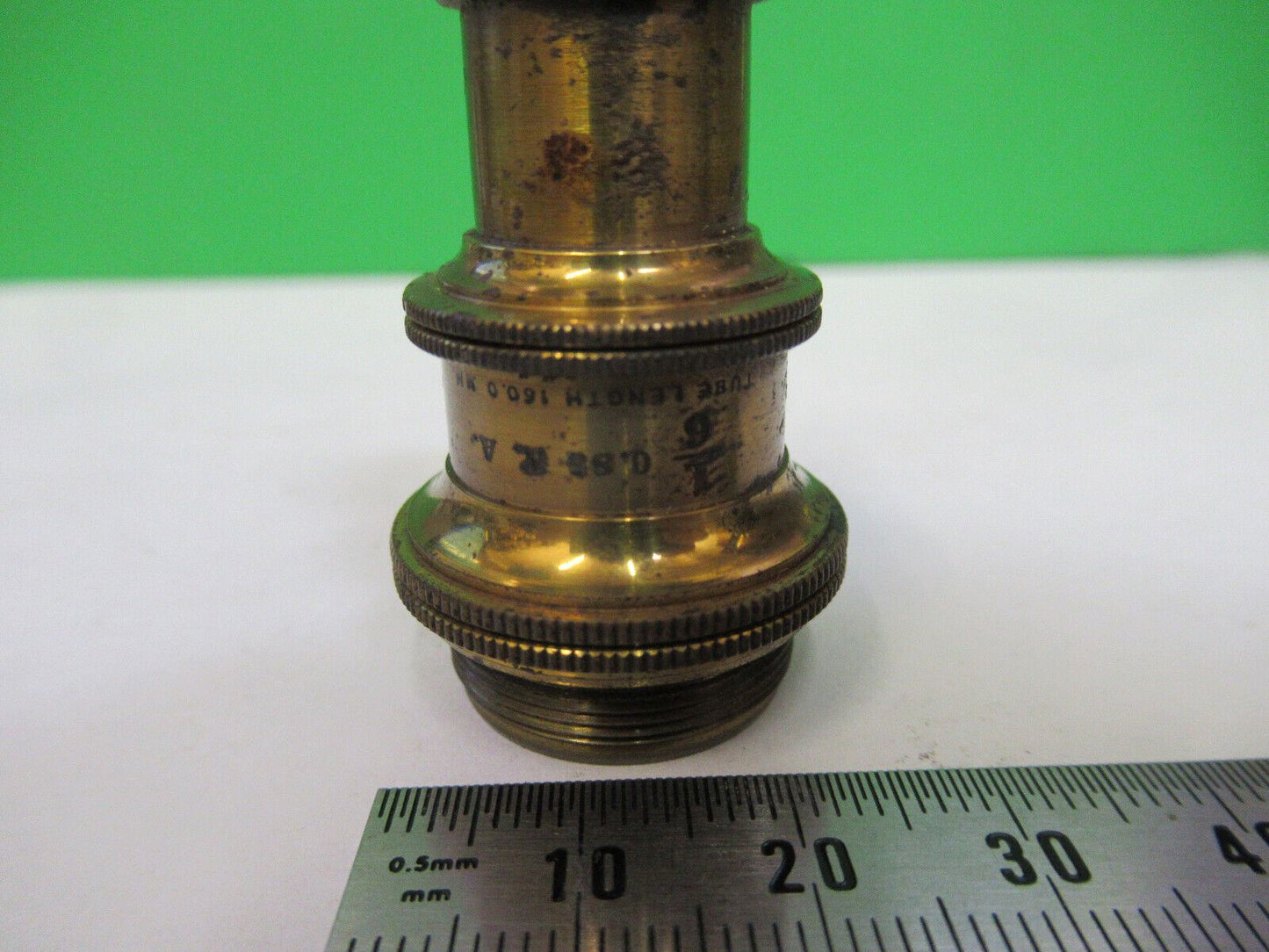 ANTIQUE BRASS 1/6 BAUSCH LOMB OBJECTIVE MICROSCOPE PART AS PICTURED #W5-B-28