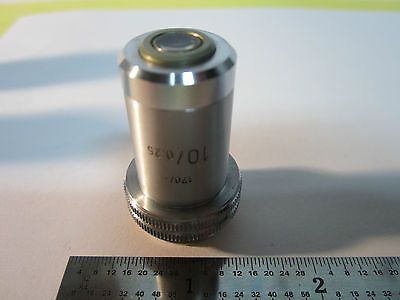 OPTICAL MICROSCOPE OBJECTIVE LEITZ WETZLAR GERMANY 10X OPTICS BIN#SM-LUX