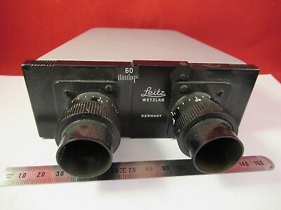 LEITZ GERMANY DIALUX BINOCULAR HEAD MICROSCOPE PART OPTICS AS PICTURED &FT-2-50