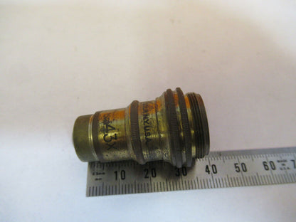 ANTIQUE BAUSCH LOMB BRASS 4mm OBJECTIVE MICROSCOPE PART AS PICTURED &P9-A-23