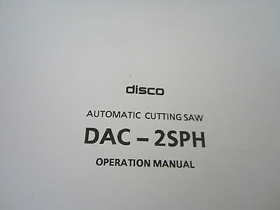 ORIGINAL MANUAL DISCO AUTOMATIC CUTTING SAW DAC-2SPH