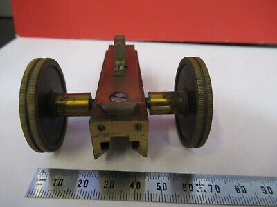 ANTIQUE BAUSCH LOMB BRASS STAGE 1,800's  MICROSCOPE PART AS PICTURED &P8-A-54