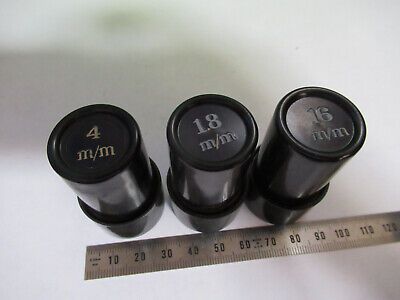 ANTIQUE EMPTY PLASTIC CANS OBJECTIVE SPENCER MICROSCOPE PART AS PICTURED R9-A-70