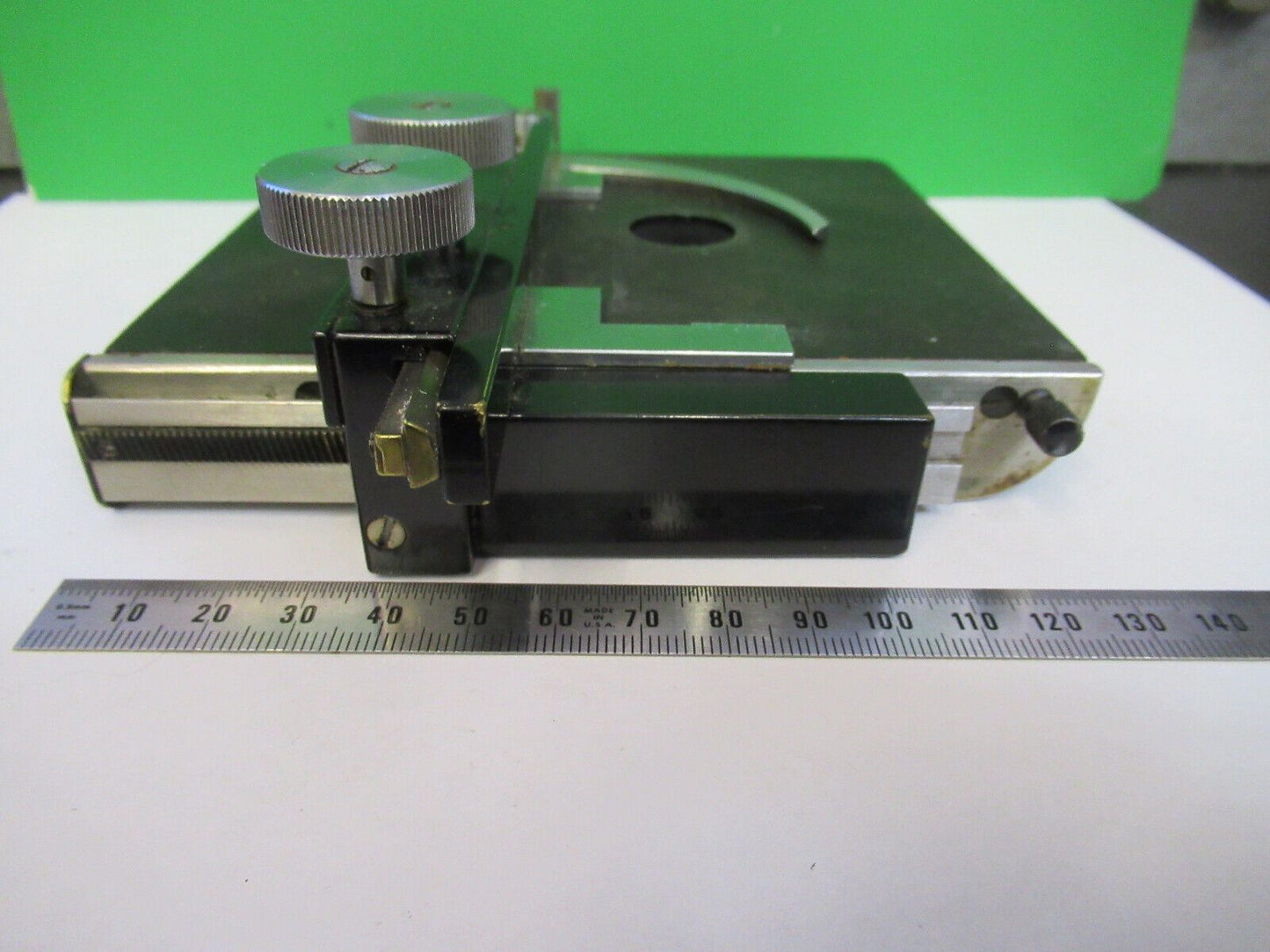 BAUSCH LOMB VINTAGE STAGE TABLE XY ANTIQUE MICROSCOPE PART AS PICTURED &R6-A-118