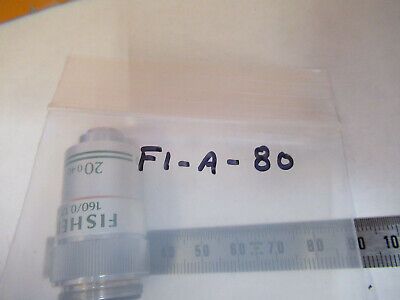 FISHER 20X /160 OBJECTIVE LENS OPTICS MICROSCOPE PART AS PICTURED &F1-A-80