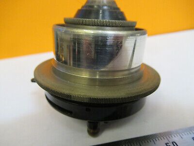 OLD LEITZ WEZTLAR CONDENSER + IRIS GERMANY MICROSCOPE PART AS PICTURED &8y-a-105