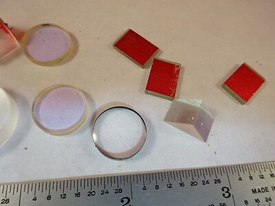 OPTICAL LOT PRISMS LENSES LENS COATED ETC LASER OPTICS AS IS B#C6-C-18