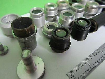 LOT PARTS FOR GAERTNER MICROSCOPE OBJECTIVES + OTHER PARTS AS IS BIN#T5-44