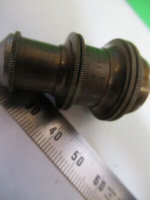 ANTIQUE BRASS BAUSCH LOMB OBJECTIVE MICROSCOPE PART OPTICS AS PICTURED &z9-a-108