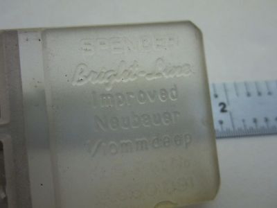 MICROSCOPE AO AMERICAN OPTICS SPENCER SLIDE NEWBAUER 1/10 DEEP AS IS BIN#T7-45