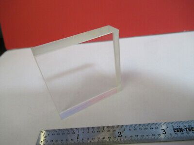 OPTICAL GLASS BLOCK  2" x 2" x 0.5"  OPTICS AS PICTURED &B1-A-78