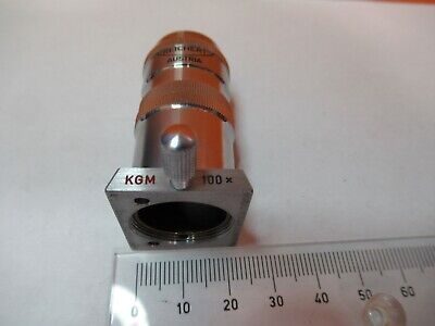 REICHERT AUSTRIA OBJECTIVE KGM 100X 2 MICROSCOPE PART OPTICS AS PICTURED 3K-A-54