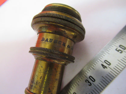 ANTIQUE  BRASS BAUSCH LOMB OBJECTIVE 1/8 MICROSCOPE PART AS PICTURED G4-A-106