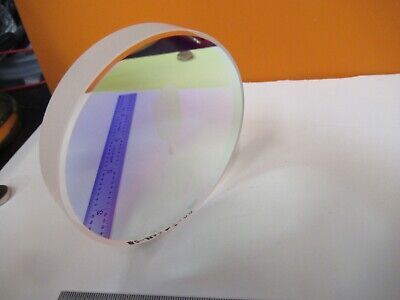 OPTICAL FLAT COATED 3" DIA HOLED FUSED SILICA LASER OPTICS AS PICTURED &16-A-04