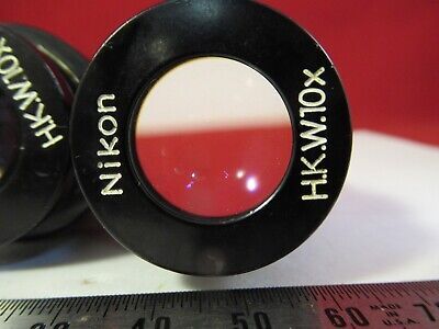 NIKON JAPAN EYEPIECE PAIR HKW 10X MICROSCOPE PART OPTICS &P8-A-11