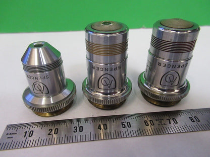 LOT OBJECTIVES 10X 43X 97X SPENCER MICROSCOPE PART AS PICTURED Q7-B-38