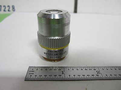 MICROSCOPE OBJECTIVE LEITZ GERMANY 10X FLUOTAR INFINITE OPTICS AS IS BIN#R6-13