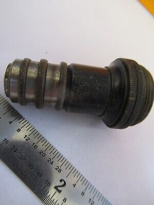 ANTIQUE BRASS REICHERT 60X OBJECTIVE MICROSCOPE PART AS PICTURED &7B-B-18