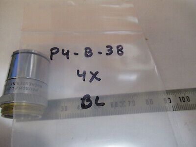 INDUSTRIAL LENS BAUSCH LOMB OBJECTIVE 4X MICROSCOPE PART AS PICTURED #P4-B-38