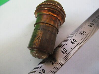 ANTIQUE BAUSCH LOMB BRASS 43x OBJECTIVE MICROSCOPE PART AS PICTURED &Z1-A-31